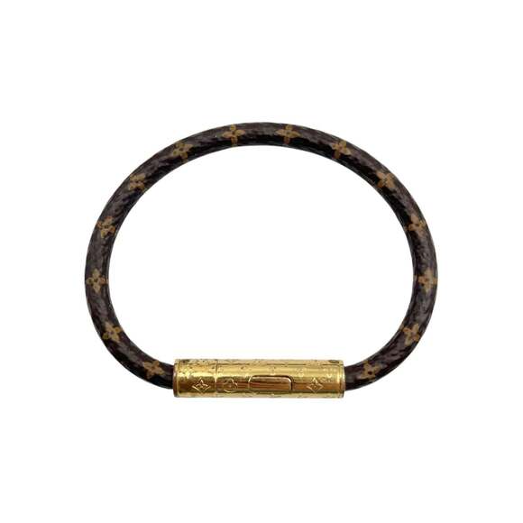 Louis Vuitton LOUIS VUITTON Bangle Bracelet LV Confidential M6334F Monogram C...